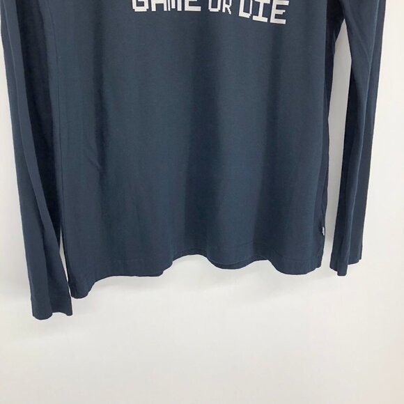 NWT James Perse Men's Black Long Sleeve Skull Graphic Gamer T-shirt 1 (=S) - Picture 6 of 12